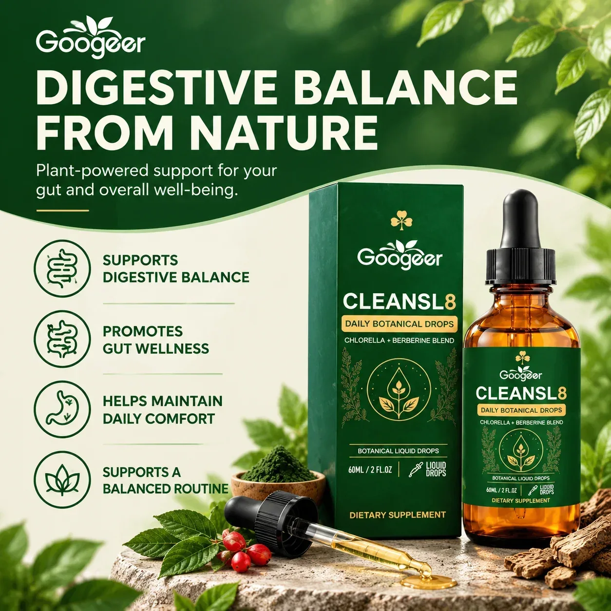CLEANSL8 Botanical Liquid Drop - đánh giá và giá Herbal And Wellness Products